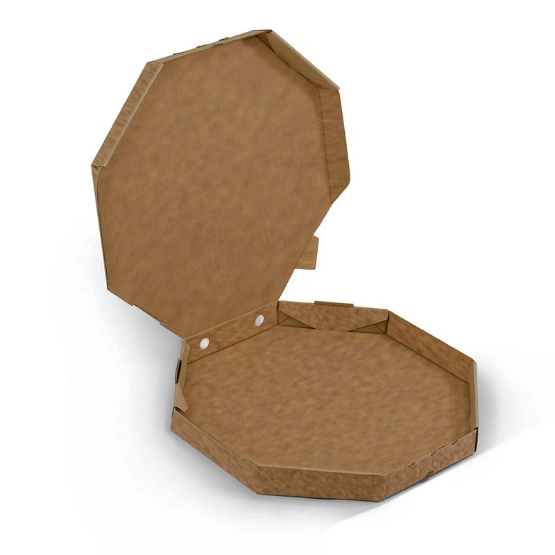 Восьмиугольная коробка для пиццы 450х450x40 мм крафт Octagon-1