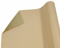 Подарочная бумага крафт двусторонняя, 0,7х8 м, какао +золото