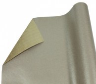 Подарочная бумага крафт двусторонняя, 0,7х8 м, серебро+золото