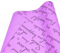 Подарочная бумага крафт двусторонняя, 0,7х8 м, розовый с черным Love Fantastic