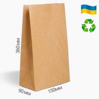 Крафт пакет 360x150x90 мм ( бумага эко крафт, 70г/м2 )