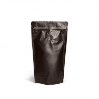 Дой пак коричневый + металл 240x140x80 зип (250г) с клапаном-1