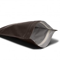 Дой пак коричневый + металл 240x140x80 зип (250г) с клапаном-3