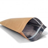 Дой пак крафт + металл 240x140x80 зип (250г)--3