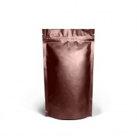 Дой пак коричневый + металл 240x140x80 зип (250г)--1