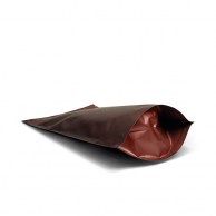 Дой пак коричневый + металл 240x140x80 зип (250г)--2
