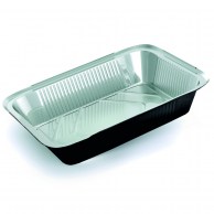 Алюминиевый контейнер 960 мл (218x155х40 мм) / SP64L black--1