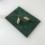 Конверт бархатный С6 изумрудный (150г/м2), треугольный клапан-1