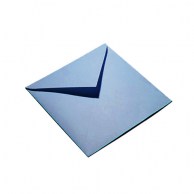 Цветной конверт голубой 75x75, треугольный клапан 180 blue 80 г/м2