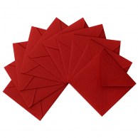 Цветной конверт красный 75x75, треугольный клапан IT 250 red 160 г/м2-1