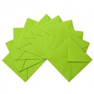 Цветной конверт зеленый 75x75, треугольный клапан 321 green 80 г/м2-1