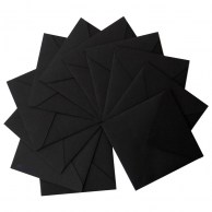 Конверт цветной черный 75x75 с треугольным клапаном 401 black 160 г/м2-1