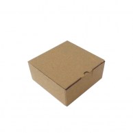 Коробка картонная 9х9х3 см (0,5 кг) самосборная бурая