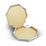 Восьмиугольная коробка для пиццы 450х450x40 мм белая Octagon-2