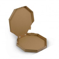 Восьмиугольная коробка для пиццы 350х350x35 мм бурая Octagon-2