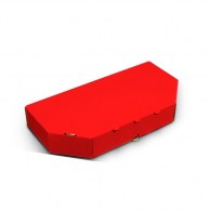 Коробка для пиццы 320х160х50 мм красная Classic-1