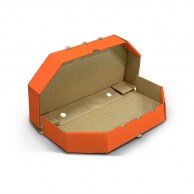 Коробка для пиццы 320х160х50 мм оранжевая Classic-2
