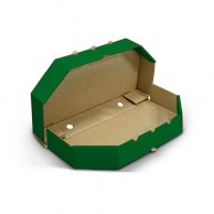 Коробка для пиццы 320х160х50 мм зеленая Classic-2