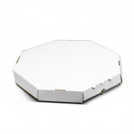 Восьмиугольная коробка для пиццы 350х350x35 мм белая Octagon-1