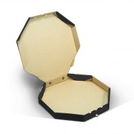 Восьмиугольная коробка для пиццы 350х350x35 мм черная Octagon-2