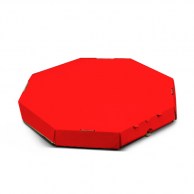 Восьмиугольная коробка для пиццы 320х320x35 мм красная Octagon-1
