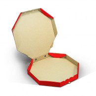 Восьмиугольная коробка для пиццы 450х450x35 мм красная Octagon-2