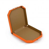 Коробка для пиццы 200x200x35 мм оранжевая Classic