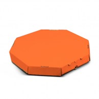 Восьмиугольная коробка для пиццы 450х450x35 мм оранжевая Octagon-1