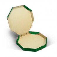 Восьмиугольная коробка для пиццы 350х350x35 мм зеленая Octagon-2