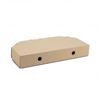 Коробка для хачапури, половины пиццы 320х160х50 мм, бурая-2