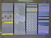 Пакет подарочный для бутылки 12,5х36х8,5 с серым принтом (12 шт) 210 г/м2-1