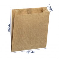 Пакет саше 160x150x50 мм (бумажный) крафт 38гр/м2-2