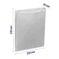 Пакет саше 230x200x40 мм (бумажный) белый экокрафт 40гр/м2-2