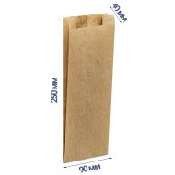 Пакет саше 250x90x40 мм (бумажный) крафт 38гр/м2-2