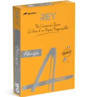 Оранжевая (тыквенный) цветная бумага формата А4 80 г/м²  REY Adagio | Купить в BruStore