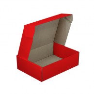 Самосборная коробка красная 31х23х10 см (1,5 кг) картонная-1