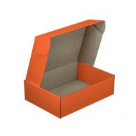 Самосборная коробка оранжевая 31х23х10 см (1,5 кг) картонная-1