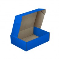 Самосборная коробка синяя 31х23х10 см (1,5 кг) картонная-1