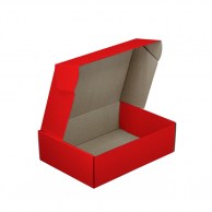 Коробка самосборная красная 34х24х10 см (2 кг) картонная-2