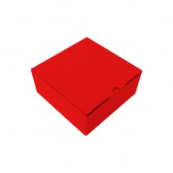 Коробка самосборная красная 9х9х3 см (0,5 кг)-1
